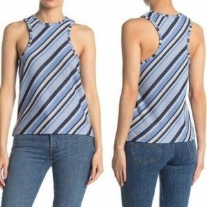 NWOT! Free People Sidelines Racer Back Tank Blue L 12-14 SUPER SOFT!